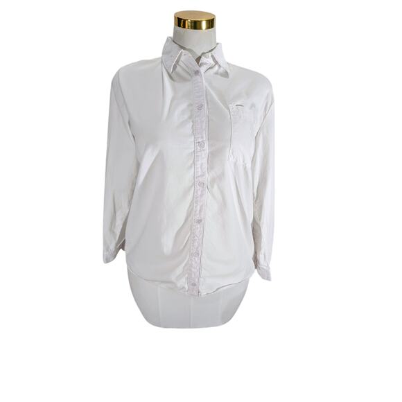 Agnes and Dora XXS Boyfriend White Button Down Shirt NWT - Picture 1 of 5